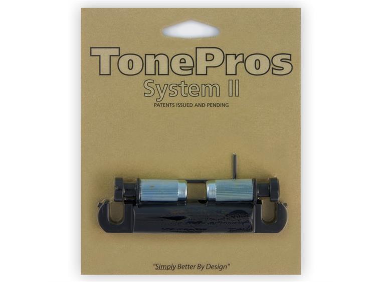 TonePros T1Z B - Metric Tailpiece (Locking Stop Bar) - Black