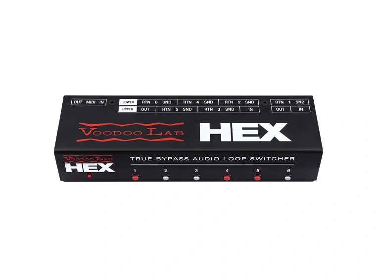 Voodoo Lab HEX Compact true bypass audio switcher 