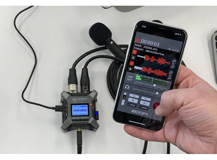 Zoom F3 Kompakt 2-spors feltopptaker, 32 bit 