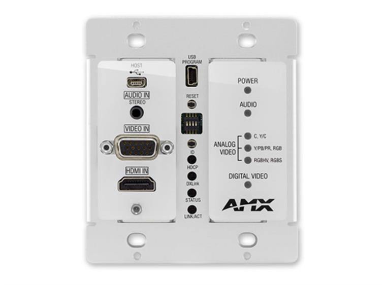 AMX DX TX DWP WH Multi Format Decor Style Wallplate Transmitter (US)