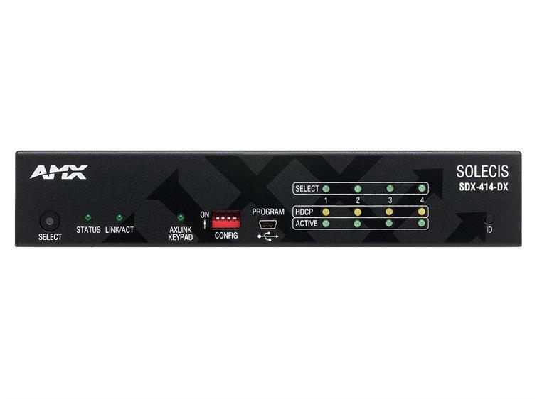 AMX SDX 414 DX Solecis 4x1 4K HDMI Digital Switcher with DXLink Output