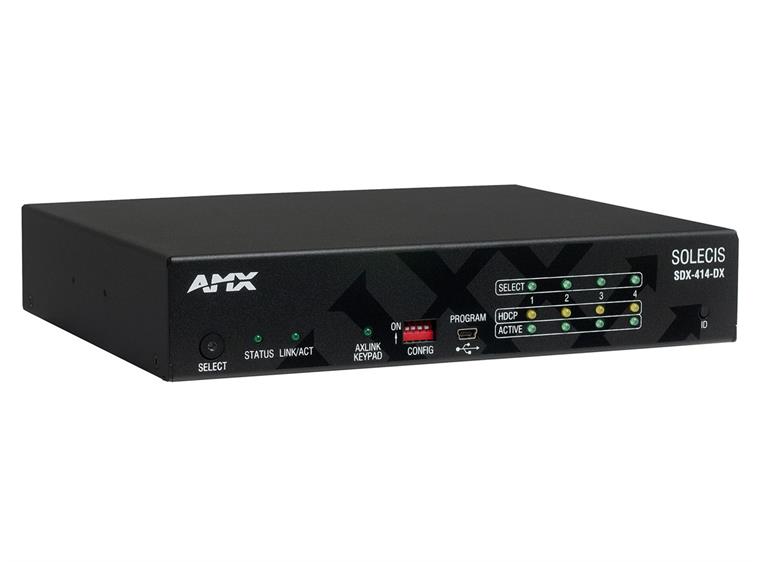 AMX SDX 414 DX Solecis 4x1 4K HDMI Digital Switcher with DXLink Output