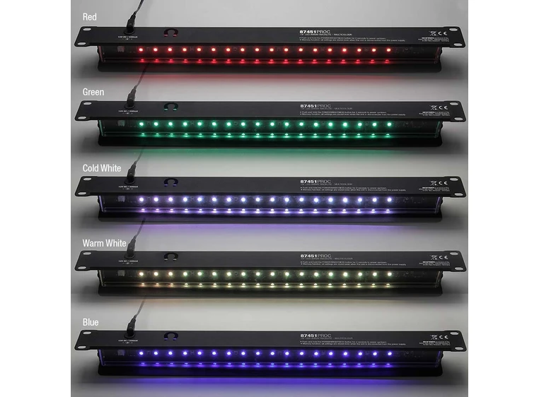 Adam Hall 19" Parts 87451 PRO C 19" LED Array Rack Light 1 U multicolor 