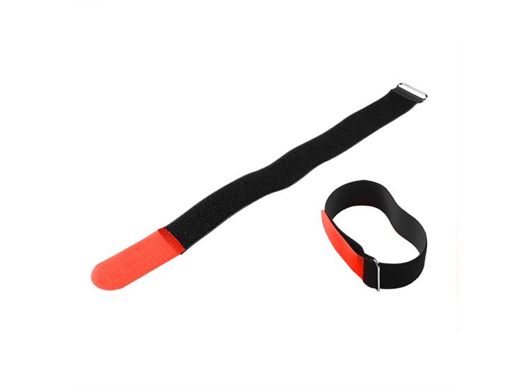 Adam Hall Accessories VR 5080 RED Hook and Loop Cable Tie 800 x 50mm red