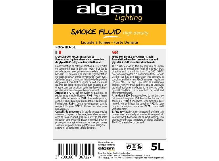 Algam Lighting 5 L smoke liquid FOG-HD-5L (high density) 
