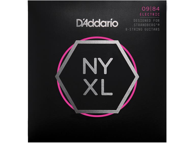 D'Addario NYXL0984SB Strengesett Elgitar (009-084) NYXL 8-strengs