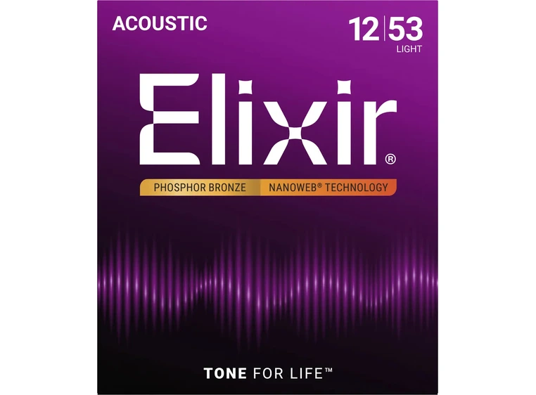 Elixir Nanoweb Ph Bronze ak.gitar 6str. (012-053) Light 16052 