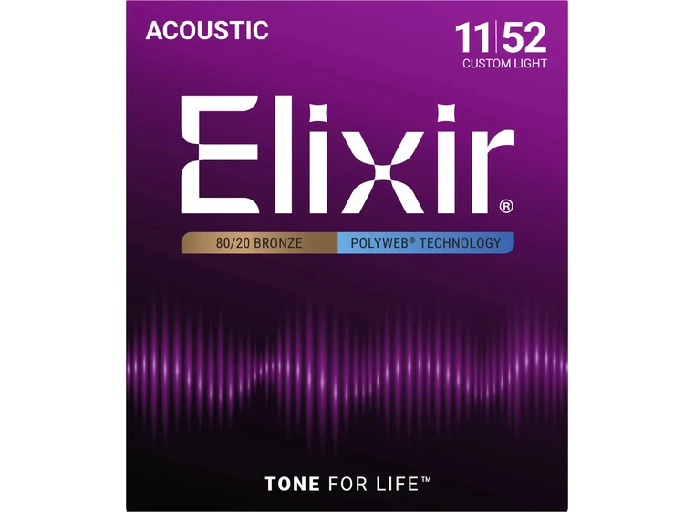 Elixir Polyweb ak.gitar 6str. (011-052) Custom Light 11025 