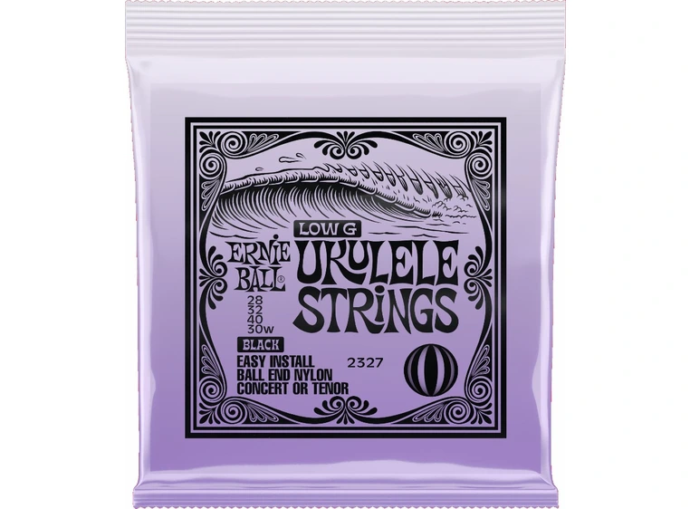 Ernie Ball EB-2327 Ukulele Strings Low G (028-030w) Black 