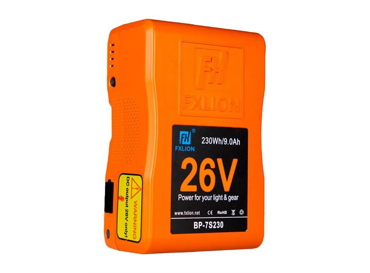 FXLION BP-7S270 26V V-lock batteri 26V, 270Wh. Maks strømtrekk 15A