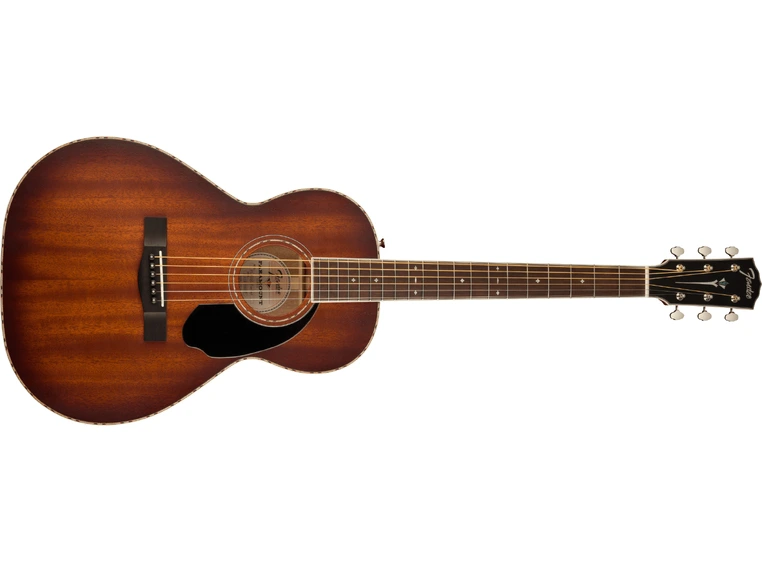 Fender PS-220E Parlor, All Mahogany Ovangkol Fingerboard, Aged Cognac Burst 