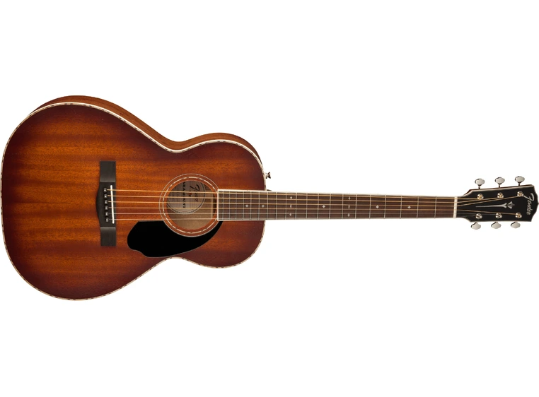 Fender PS-220E Parlor, All Mahogany Ovangkol Fingerboard, Aged Cognac Burst 