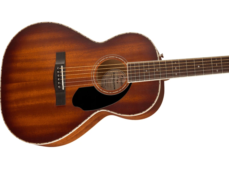 Fender PS-220E Parlor, All Mahogany Ovangkol Fingerboard, Aged Cognac Burst 