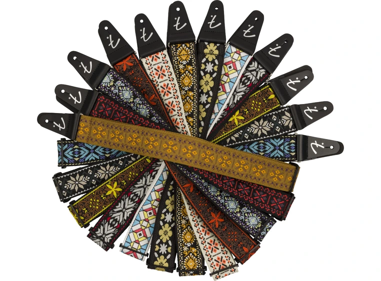 Fender Pasadena Woven Strap Lattice Red, 2" 