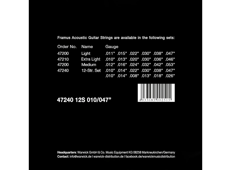 Framus Phosphor Bronze 12-String (010-047) 