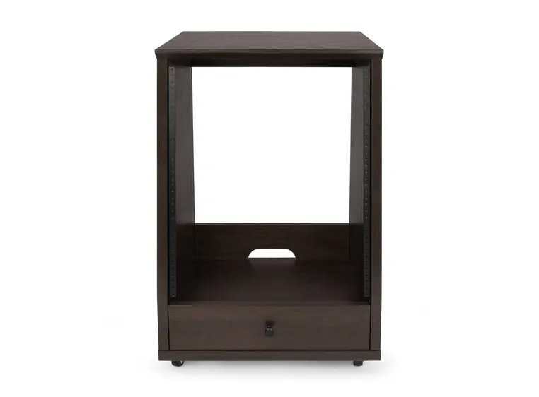 Gator Frameworks GFW-ELITESTUDIORK12-BRN Elite LED Angled Studio Rack - 12U BRN 