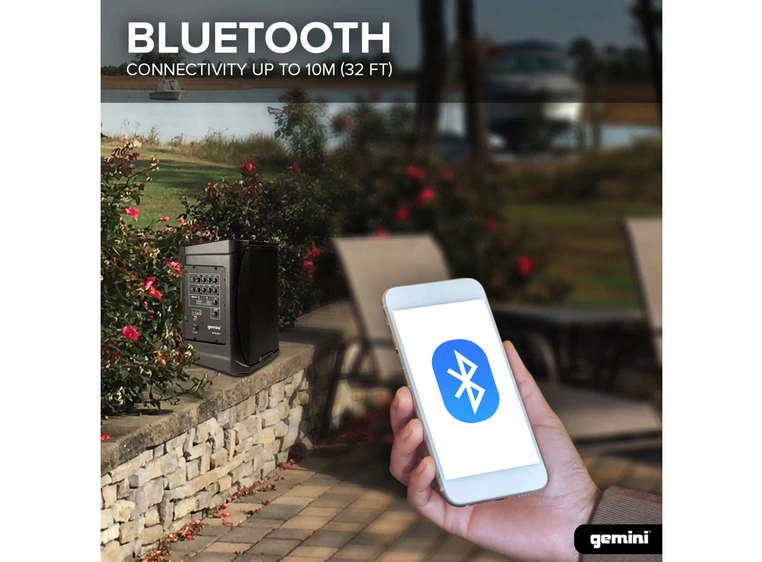 Gemini GPSS-650 aktiv 6,5" høyttaler med Bluetooth-synk for stereo-oppsett 