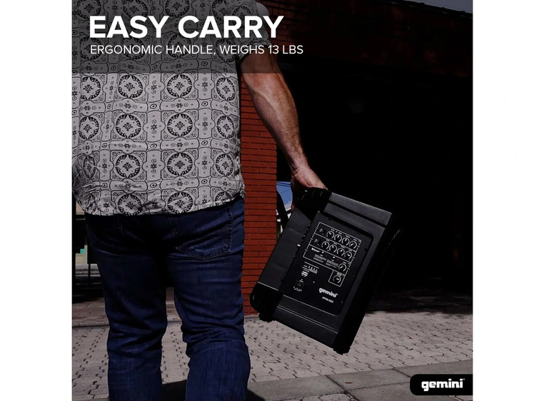 Gemini GPSS-650 aktiv 6,5" høyttaler med Bluetooth-synk for stereo-oppsett 