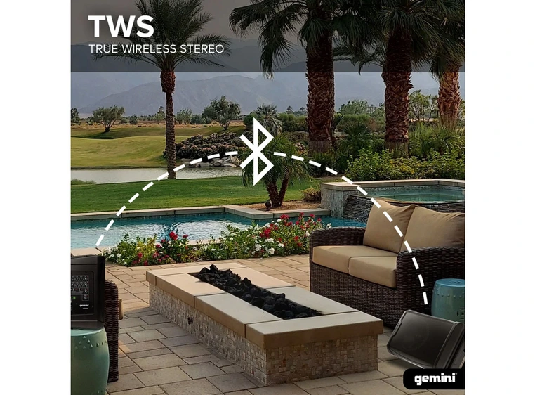 Gemini GPSS-650 aktiv 6,5" høyttaler med Bluetooth-synk for stereo-oppsett 