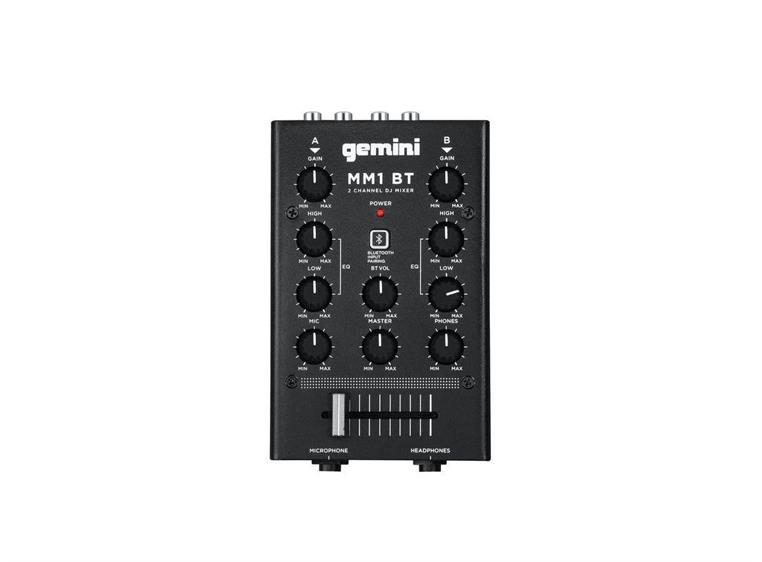 Gemini MM1BT 2-kanals mini DJ-mikser med Bluetooth