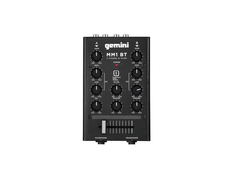 Gemini MM1BT 2-kanals mini DJ-mikser med Bluetooth 