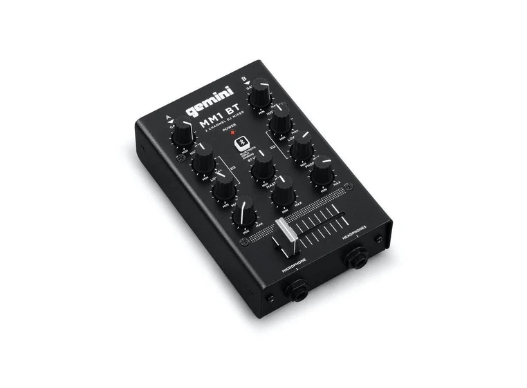Gemini MM1BT 2-kanals mini DJ-mikser med Bluetooth 