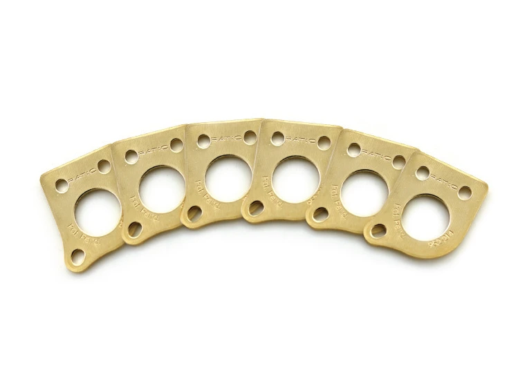 Graph Tech PRT-952-214-G0 Ratio Inviso Match Mounting Plates (6 pcs.) - Gold 