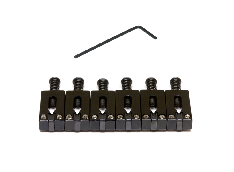 Graph Tech String Saver PG-8220-0B PRS Style Saddles,BrushedSteel,6-Str-BLK 