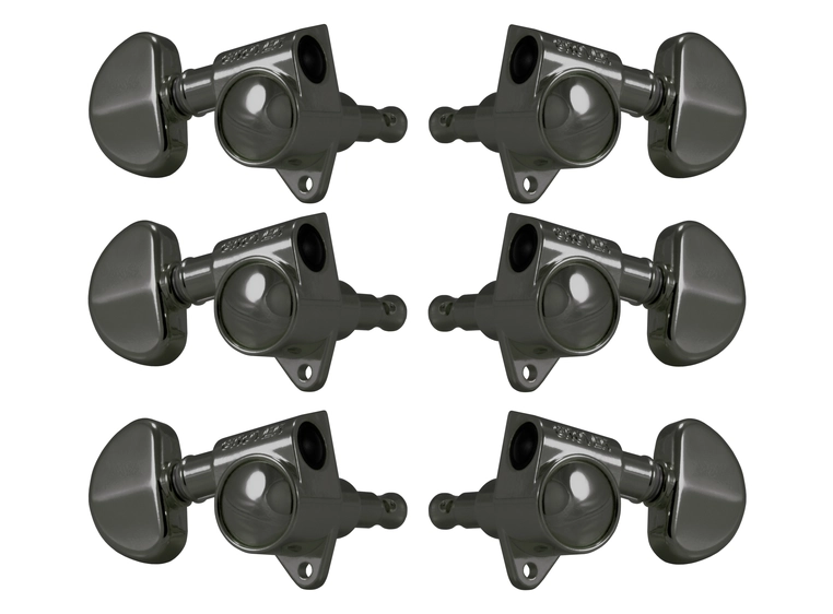Grover 102-18BN Original Rotomatics Guitar Machine Heads, 3+3 - Black Nickel 