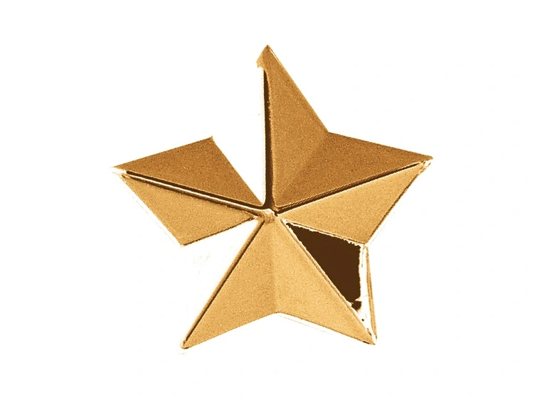 Grover S 630G - Artist Strap Buttons Star - Gold 