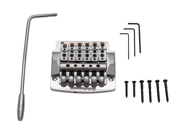 Kahler 2320 - Flat Mount Guitar Tremolo (Brass Cam / Brass Saddles) - Chrome 