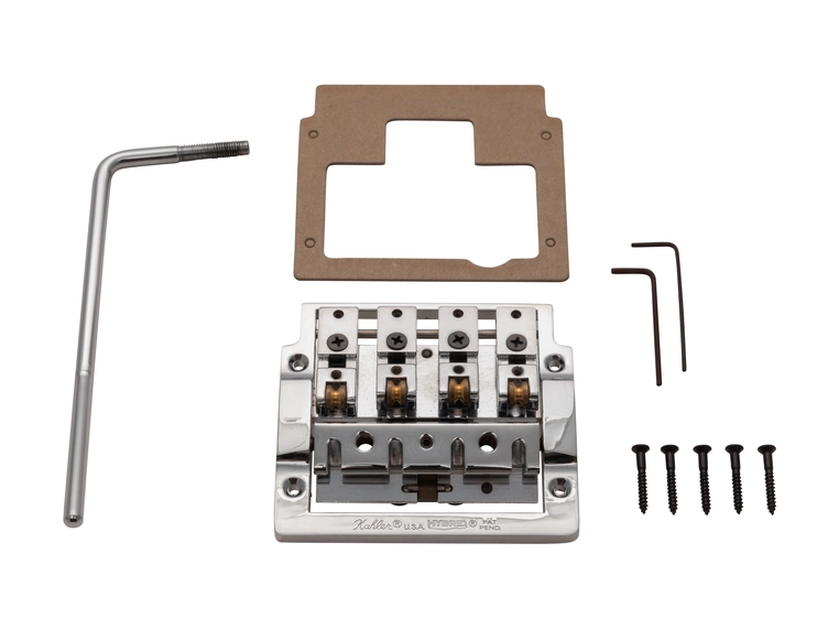 Kahler 7410 - Hybrid 4-String Bass Tremolo with Rearward Saddles - Chrome 