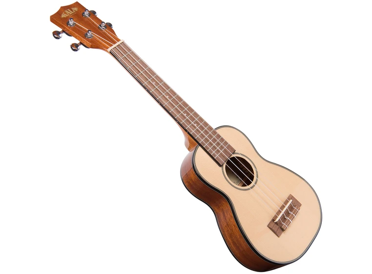 Kala KA-SSLNG RW Solid Spruce Mahogany Soprano Ukulele med bag 