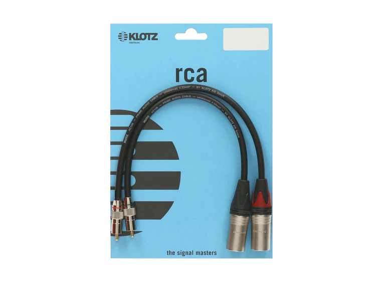 Klotz 2 x phono gull - 2 x XLR han Blank 10m 