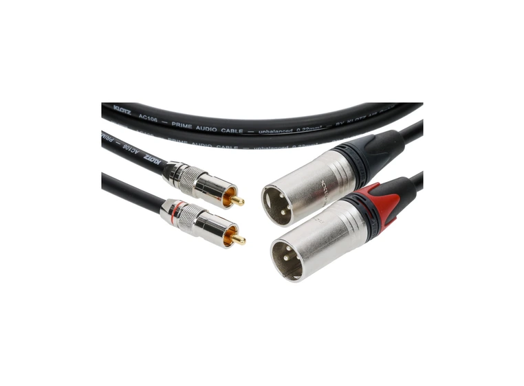 Klotz 2 x phono gull - 2 x XLR han Blank 10m 