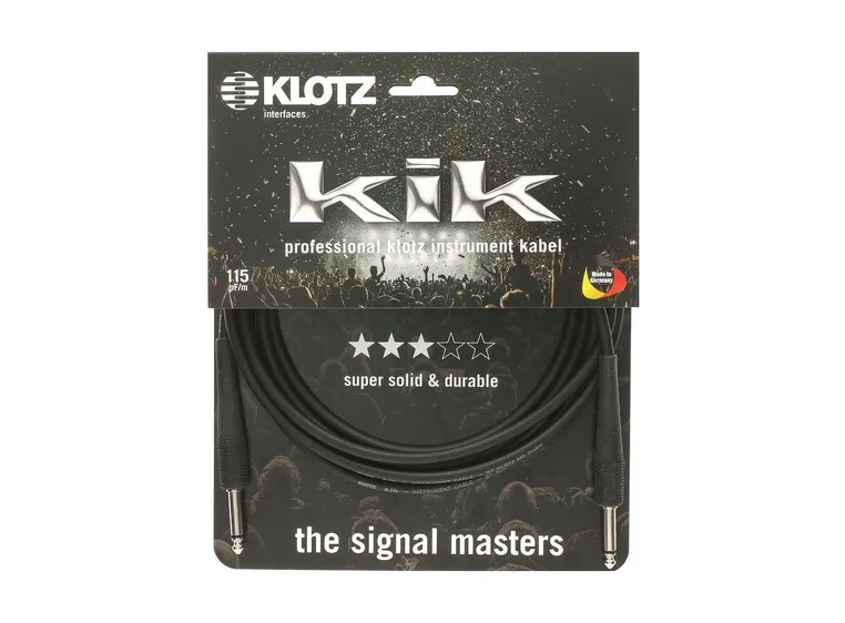 Klotz KIK Instr.Cable Jack 2p - Jack 2p black 1,5m 