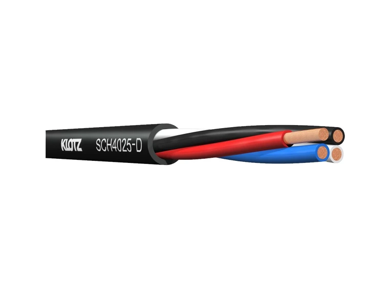 Klotz Speaker Cable - LHC 4 x2.5mm2 FRNC Dca black 20m 