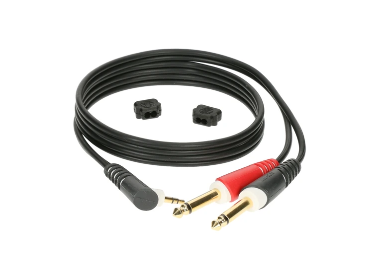 Klotz Y cable angle Mini jack st. to 2xJack M 3m 