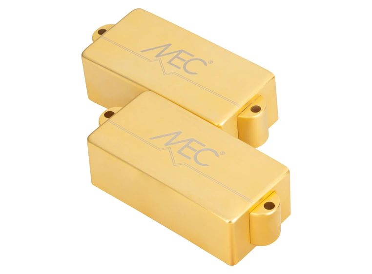 MEC Active P-Style Bass Pickup Metal Cover, 4-String - Brushed Gold 