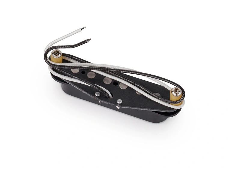 MEC Classic Alnico V Single Coil Guitar Pickup, Middle, RW/RP - Black Cover 