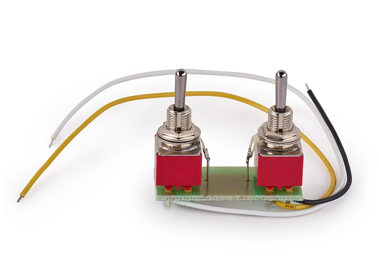 MEC Mini Toggle Switch Assembly, Chrome for Coil Splitting on Humbucking Pickups 