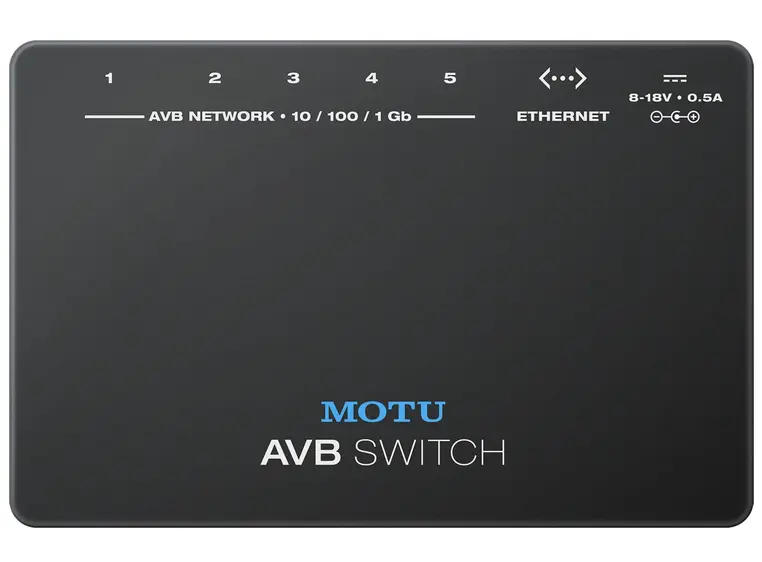 MOTU AVB Switch Femporters AVB Ethernet switch 