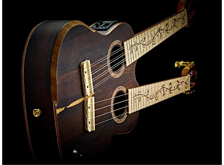 Ortega HYDRA-ZS Twin-neck Tenor ukulele med softcase 