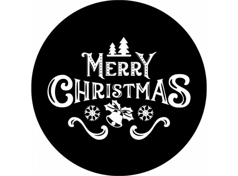 Prolights Gobo xmas Bell Greetings 1 F size, Black and white