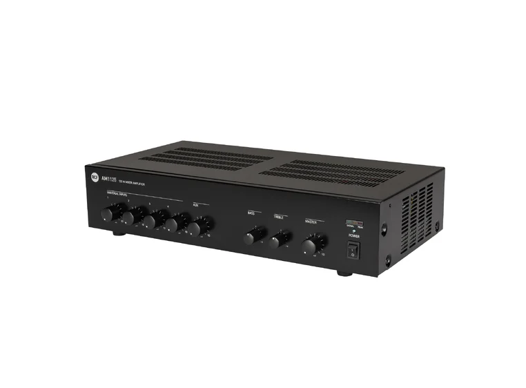 RCF AM 1125 5 input Forsterker/mikser 120W AC-DC, 3 MIC-LINE. Priority 