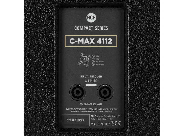 RCF C-MAX 4112 2-veis fullrange Nærfeltsmonitor 12" - 1" 