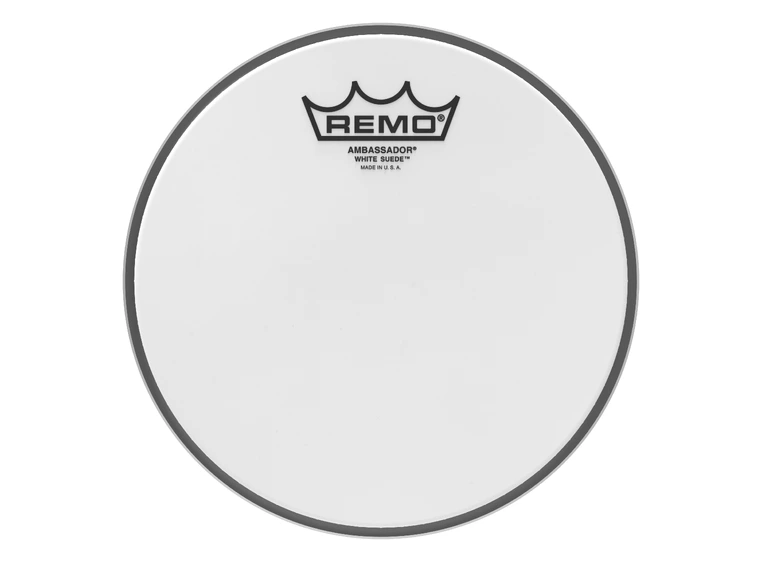 Remo BA-0808-WS- Ambassador White Suede Drumhead, 8" 