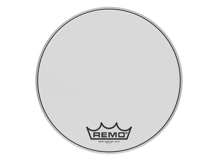 Remo BB-1218-MP- Emperor Smooth White Crimplock Bass Drumhead, 18"