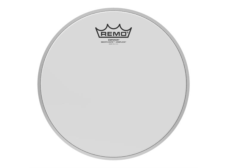 Remo BE-0210-MP- Emperor Smooth White Crimplock Tenor Drumhead, 10"