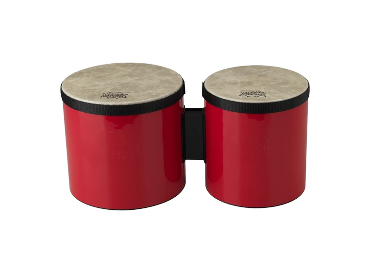 Remo BG-5300-52- Pre-Tuned Bongo Drum Red, 6"- 7" 
